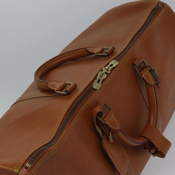 LOUIS VUITTON Epi Keepall 60 Boston Bag Brown Zipangu Gold M42948 LV Auth ki4860 - Picture 6 of 16